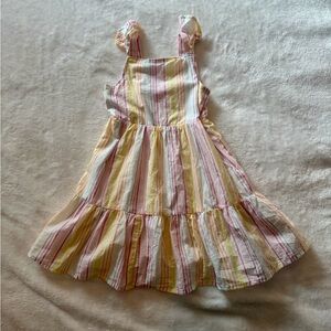 Jumping Beans Pink and Yellow Striped Kids Dress
